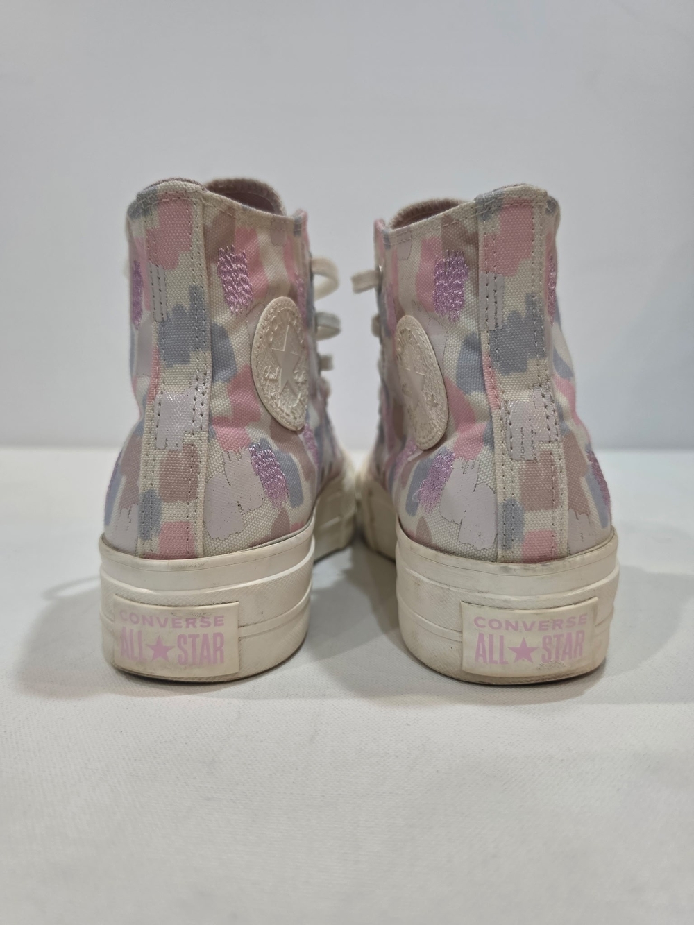 504. Converse Chuck Taylor All Star Lift Platform Inked Sneakers Egret Pink 7.5 - Picture 6 of 7